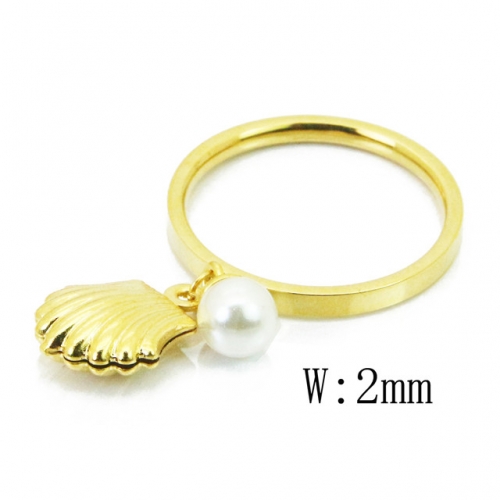 BC Jewelry Wholesale Stainless Steel 316L Rings With Pearl NO.#BC59R0034KL