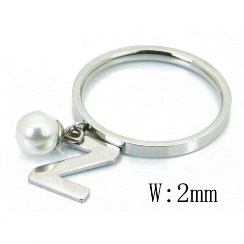 BC Jewelry Wholesale Stainless Steel 316L Rings With Pearl NO.#BC59R0086JZ