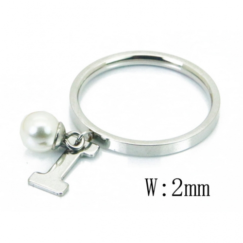 BC Jewelry Wholesale Stainless Steel 316L Rings With Pearl NO.#BC59R0072JQ