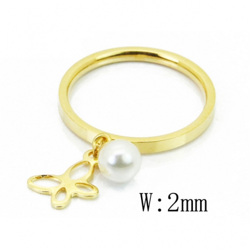 BC Jewelry Wholesale Stainless Steel 316L Rings With Pearl NO.#BC59R0054KW