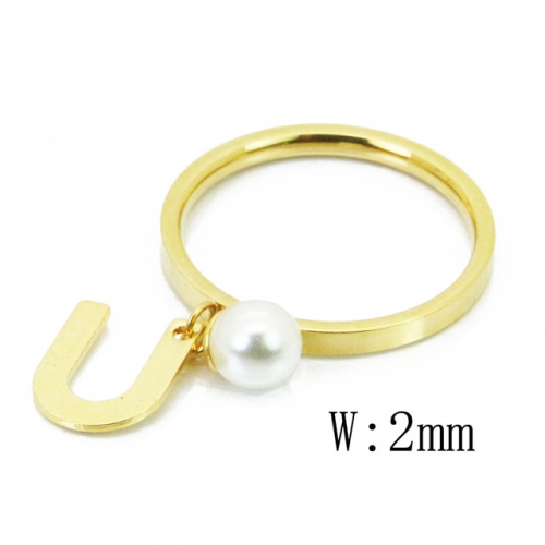 BC Jewelry Wholesale Stainless Steel 316L Rings With Pearl NO.#BC59R0106KU