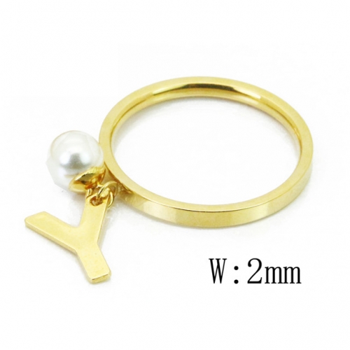 BC Jewelry Wholesale Stainless Steel 316L Rings With Pearl NO.#BC59R0110KY