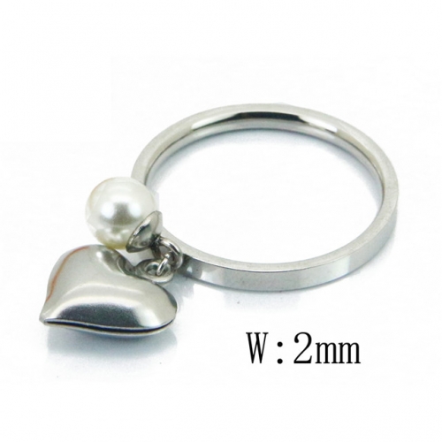 BC Jewelry Wholesale Stainless Steel 316L Rings With Pearl NO.#BC59R0035JL