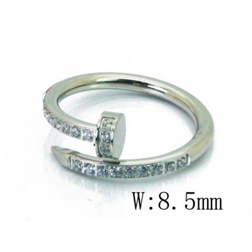 Wholesale Stainless Steel 316L Small Zircon Rings NO.#BC14R0665HHA