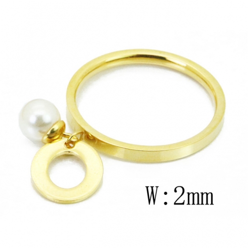 BC Jewelry Wholesale Stainless Steel 316L Rings With Pearl NO.#BC59R0100KS