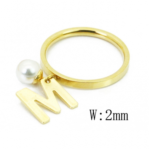 BC Jewelry Wholesale Stainless Steel 316L Rings With Pearl NO.#BC59R0098KQ