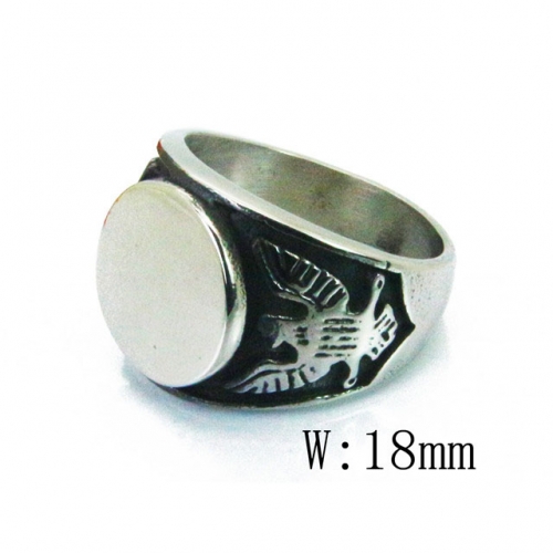 BC Wholesale Stainless Steel 316L Engravable Rings NO.#BC22R0858HIR