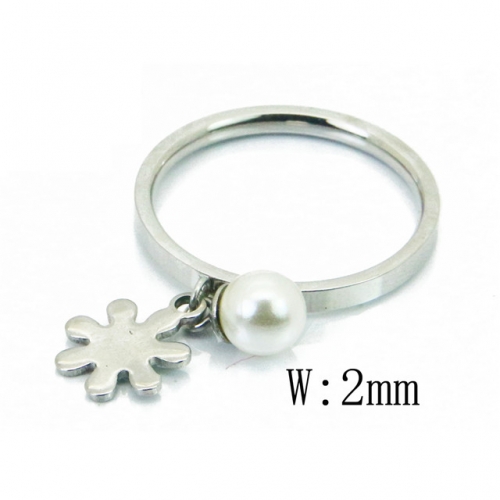 BC Jewelry Wholesale Stainless Steel 316L Rings With Pearl NO.#BC59R0039JT