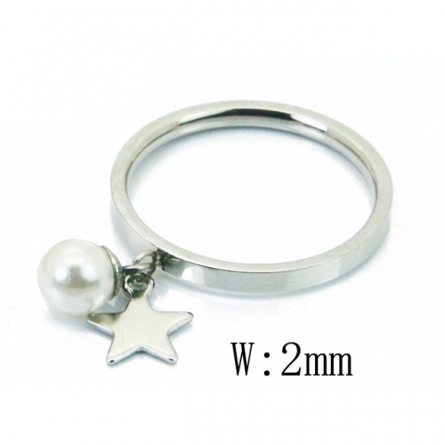 BC Jewelry Wholesale Stainless Steel 316L Rings With Pearl NO.#BC59R0049JA