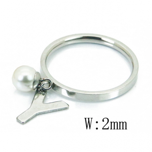 BC Jewelry Wholesale Stainless Steel 316L Rings With Pearl NO.#BC59R0085JY