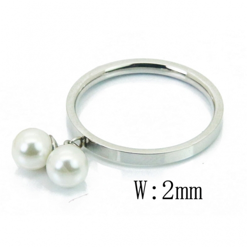 BC Jewelry Wholesale Stainless Steel 316L Rings With Pearl NO.#BC59R0059JL