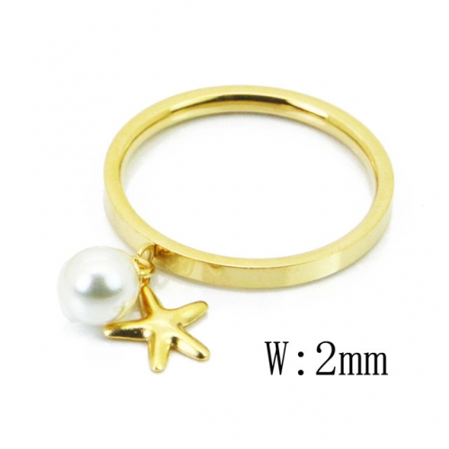 BC Jewelry Wholesale Stainless Steel 316L Rings With Pearl NO.#BC59R0044KE