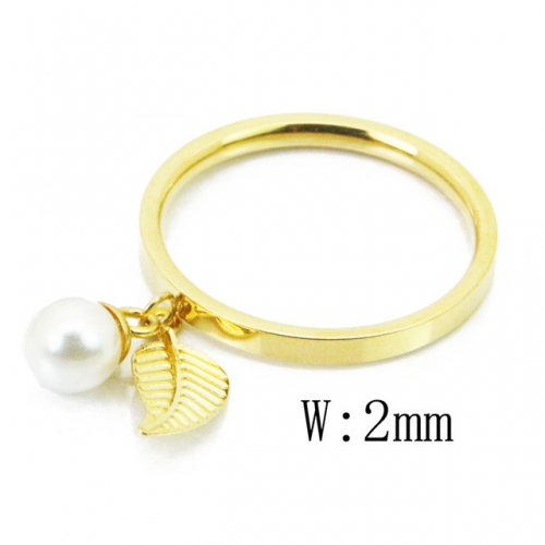 BC Jewelry Wholesale Stainless Steel 316L Rings With Pearl NO.#BC59R0046KA