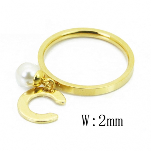 BC Jewelry Wholesale Stainless Steel 316L Rings With Pearl NO.#BC59R0089KC