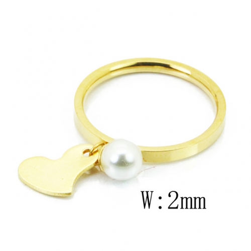 BC Jewelry Wholesale Stainless Steel 316L Rings With Pearl NO.#BC59R0038KA