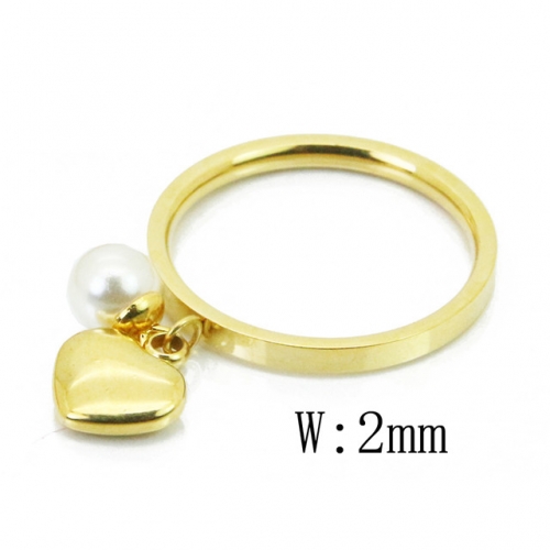 BC Jewelry Wholesale Stainless Steel 316L Rings With Pearl NO.#BC59R0058K5