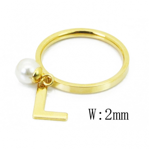 BC Jewelry Wholesale Stainless Steel 316L Rings With Pearl NO.#BC59R0097KV