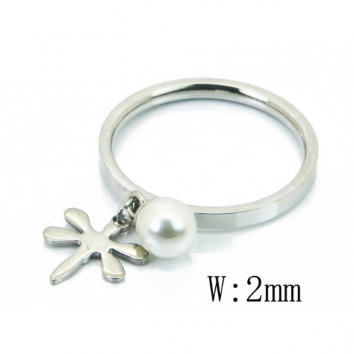 BC Jewelry Wholesale Stainless Steel 316L Rings With Pearl NO.#BC59R0051JV