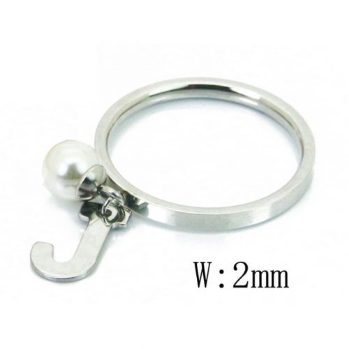 BC Jewelry Wholesale Stainless Steel 316L Rings With Pearl NO.#BC59R0073JW