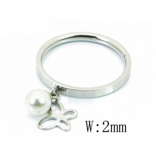 BC Jewelry Wholesale Stainless Steel 316L Rings With Pearl NO.#BC59R0053JX