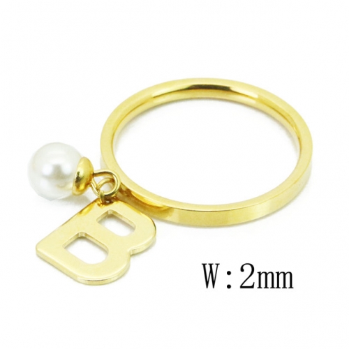 BC Jewelry Wholesale Stainless Steel 316L Rings With Pearl NO.#BC59R0088KB