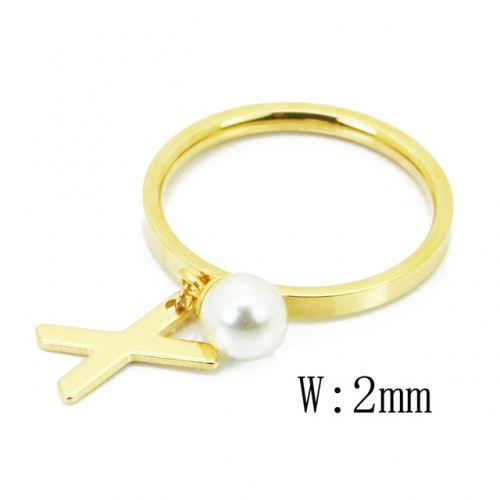BC Jewelry Wholesale Stainless Steel 316L Rings With Pearl NO.#BC59R0109KX