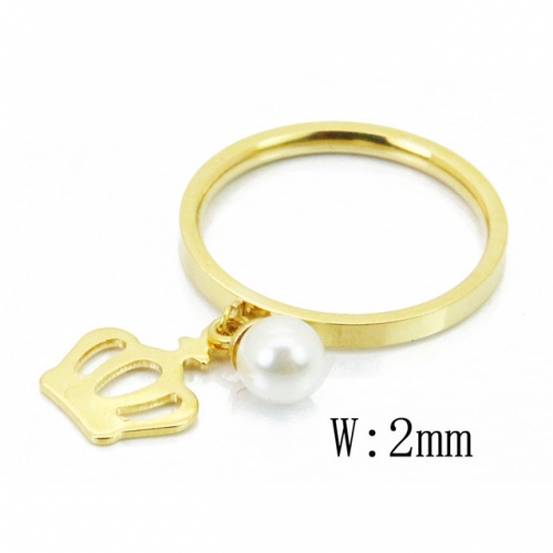 BC Jewelry Wholesale Stainless Steel 316L Rings With Pearl NO.#BC59R0042KG