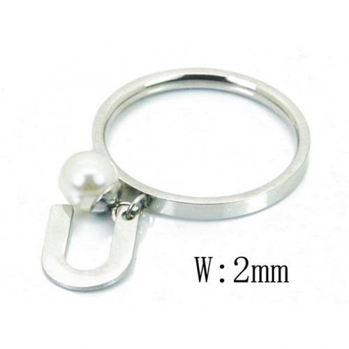 BC Jewelry Wholesale Stainless Steel 316L Rings With Pearl NO.#BC59R0081JU
