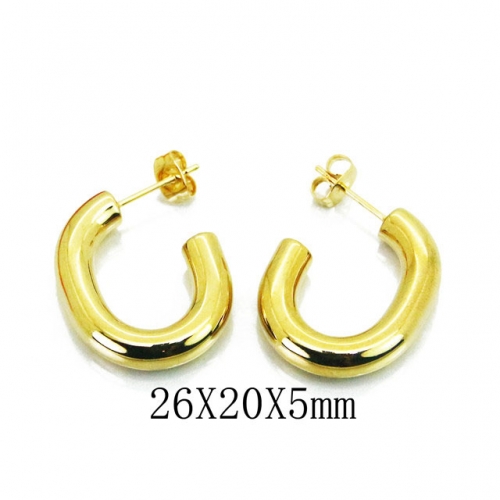 Wholesale Stainless Steel 316L Oval Hoop Earrings NO.#BC58E1448KL
