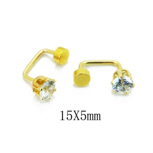 BC Wholesale Stainless Steel 316L CZ Ear Studs NO.#BC21E0103HO