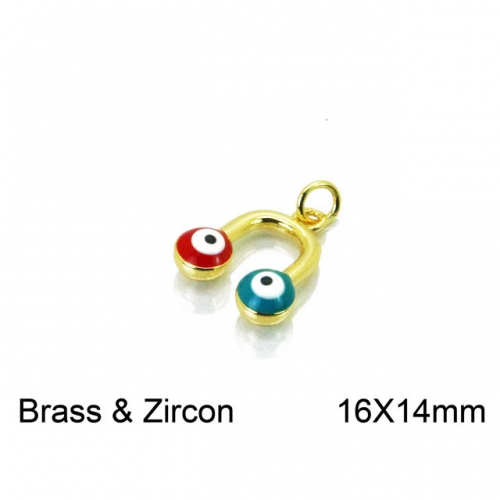 Wholesale Stainless Steel 316L Evil Eye Pendants NO.#BCA04P012IS