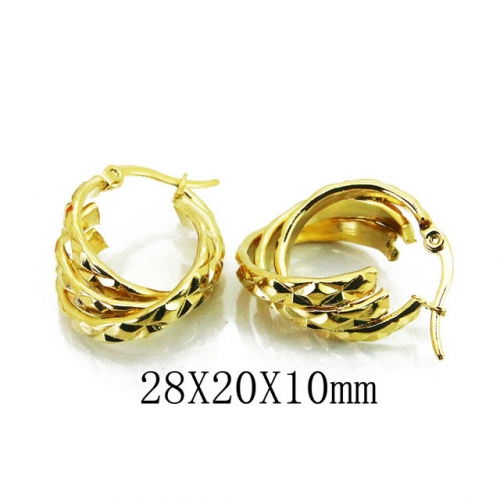 Wholesale Stainless Steel 316L Twisted Earrings NO.#BC58E1462LX