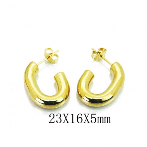 Wholesale Stainless Steel 316L Oval Hoop Earrings NO.#BC58E1450KL