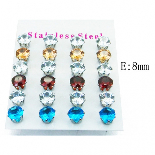 BC Wholesale Stainless Steel 316L CZ Ear Studs NO.#BC21E0101HID