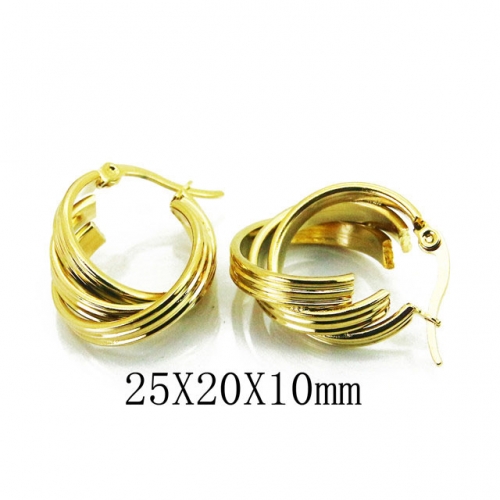 Wholesale Stainless Steel 316L Twisted Earrings NO.#BC58E1460LB