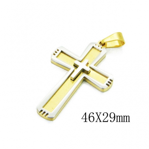 Wholesale Stainless Steel 316L Cross Pendants NO.#BC09P1087HEE