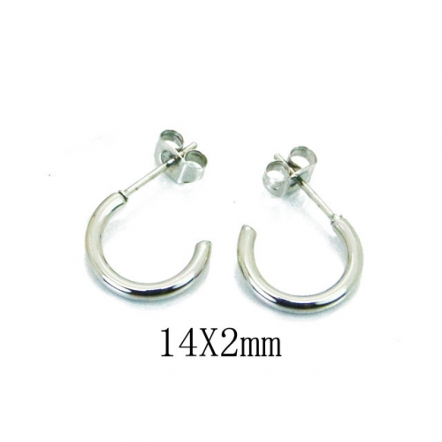 Wholesale Stainless Steel 316L Oval Hoop Earrings NO.#BC22E0108LR