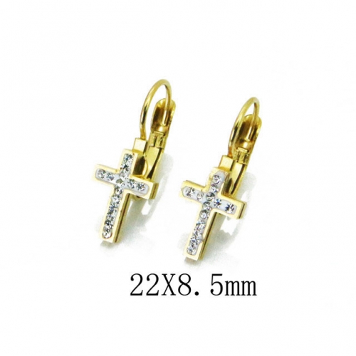 BC Wholesale Stainless Steel 316L Dangle Earrings NO.#BC67E0316LS