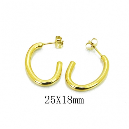 Wholesale Stainless Steel 316L Oval Hoop Earrings NO.#BC22E0103MX