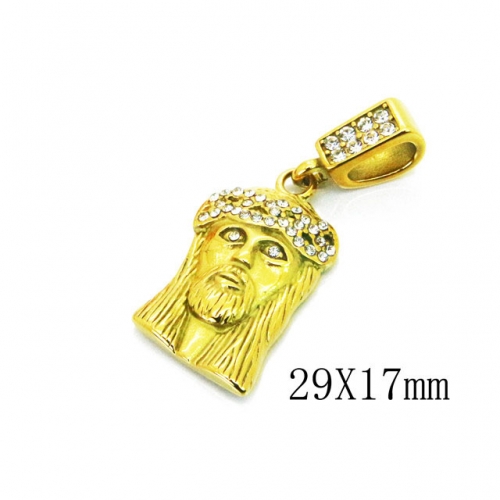 Wholesale Stainless Steel 316L Jesus Pendants NO.#BC15P0326HKL