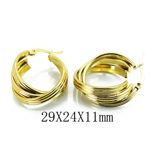 Wholesale Stainless Steel 316L Twisted Earrings NO.#BC58E1459LW