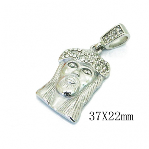 Wholesale Stainless Steel 316L Jesus Pendants NO.#BC15P0325HJP