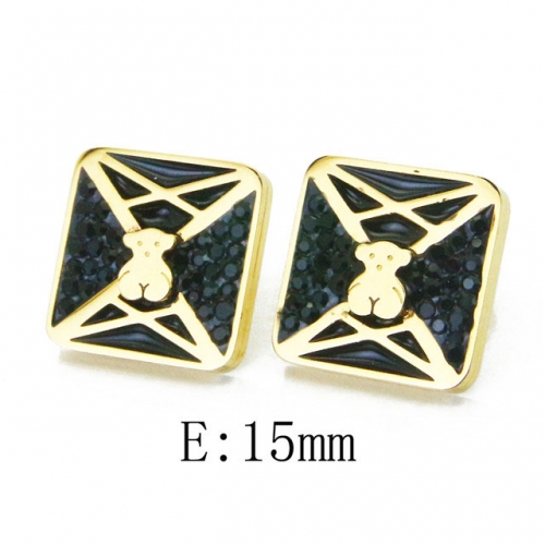 Wholesale Stainless Steel 316L Fashion Bear Earrings NO.#BC21E0104HZZ