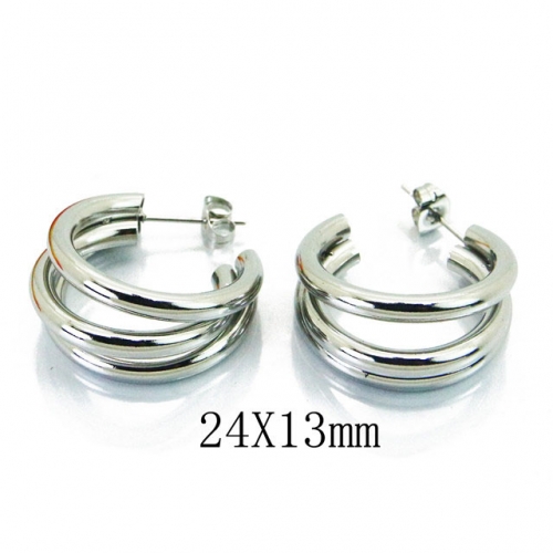 Wholesale Stainless Steel 316L Hollow Earrings NO.#BC58E1455OT