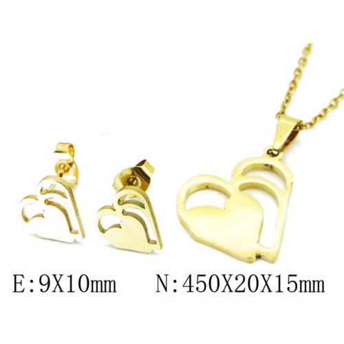 Wholesale Stainless Steel 316L Jewelry Love Sets NO.#BC58S0711JC