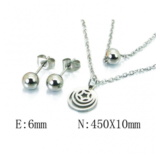 Wholesale Stainless Steel 316L Jewelry Spherical Sets NO.#BC91S1000MS