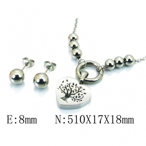 Wholesale Stainless Steel 316L Jewelry Plant Shape Sets NO.#BC91S0883PR