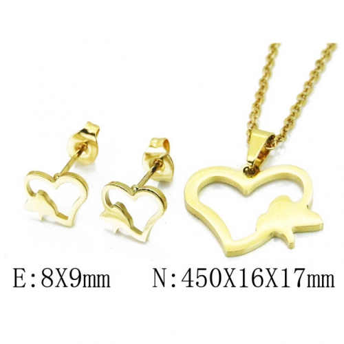 Wholesale Stainless Steel 316L Jewelry Love Sets NO.#BC58S0695JX