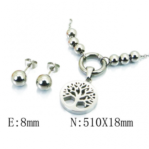 Wholesale Stainless Steel 316L Jewelry Plant Shape Sets NO.#BC91S0882PE