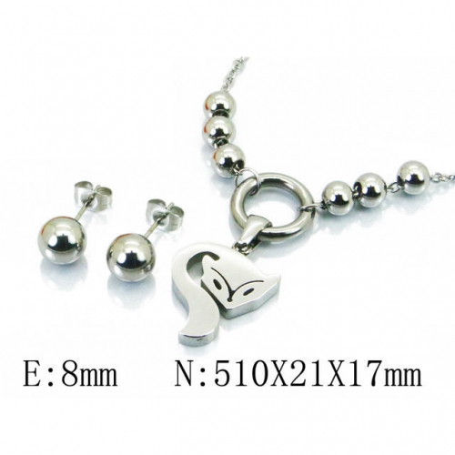 Wholesale Stainless Steel 316L Jewelry Sets (Animal Shape) NO.#BC91S0876PC